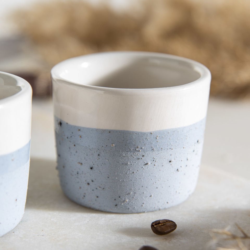 Doku 2'li Espresso Bardak Seti Açık Mavi