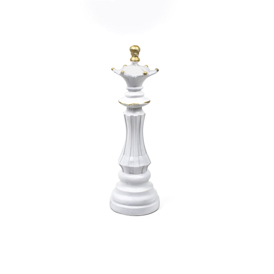Vezir Şah At Satranç Taşları Beyaz