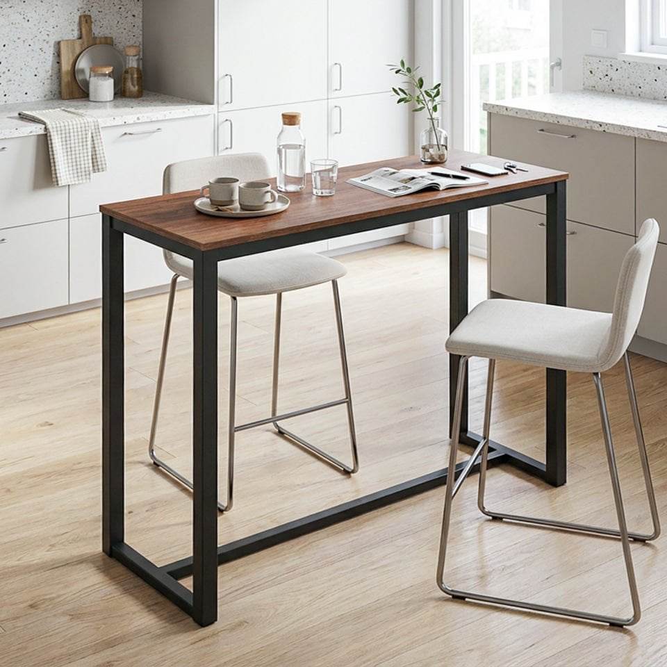 Hector 113 Bar Masası Siyah-Ceviz