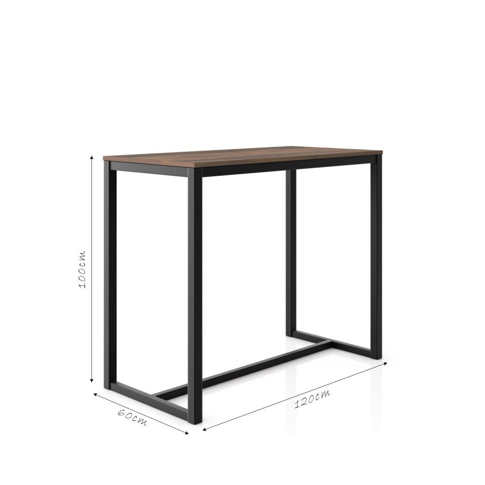 Hector 120 Bar Masası Siyah-Ceviz