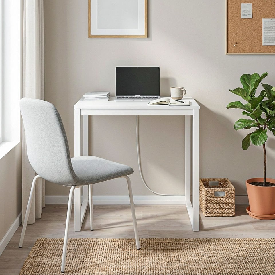 Hector 72 Çalışma Masası Beyaz-Beyaz