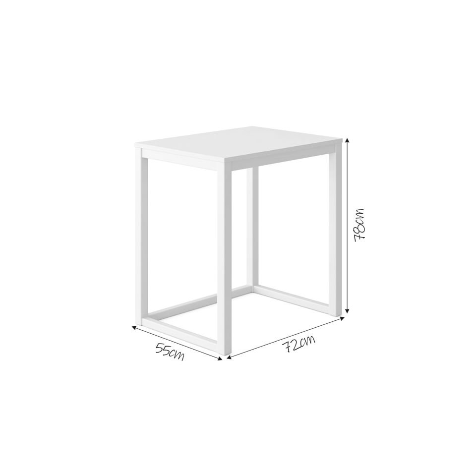 Hector 72 Çalışma Masası Beyaz-Beyaz