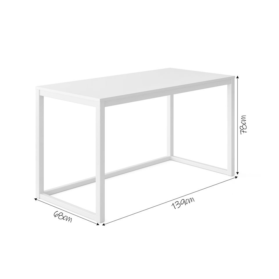 Hector 139 Çalışma Masası Beyaz-Beyaz