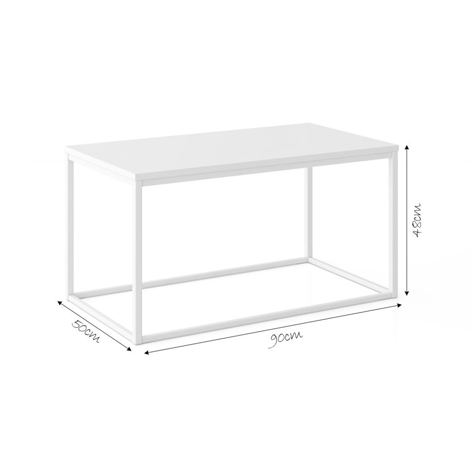 Grace 90 Orta Sehpa Beyaz-Beyaz