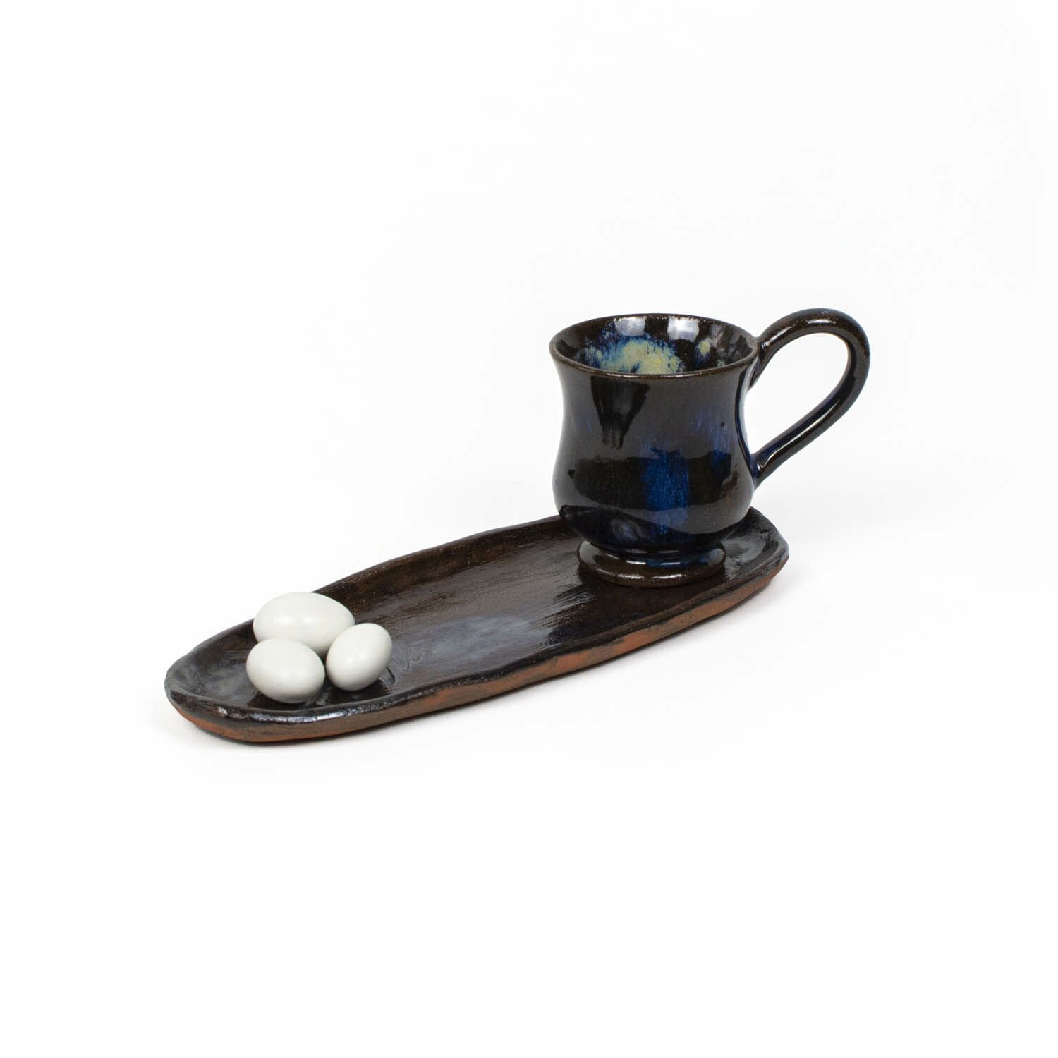 Datça Tabaklı Fincan Siyah