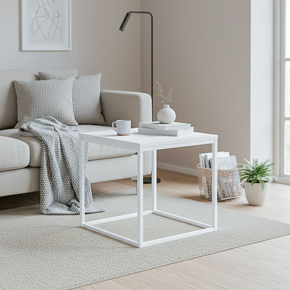 Grace's 51 Yan Sehpa Beyaz-Beyaz