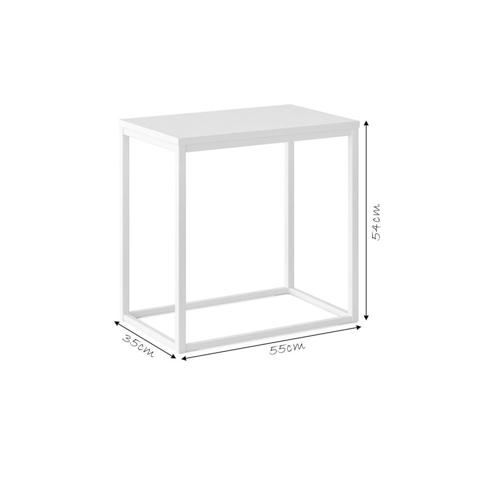 Grace 55 Yan Sehpa Beyaz-Beyaz