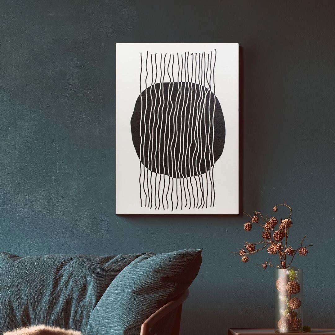 Siyah Beyaz Gökkuşağı ve Güneş 50CMX70CM