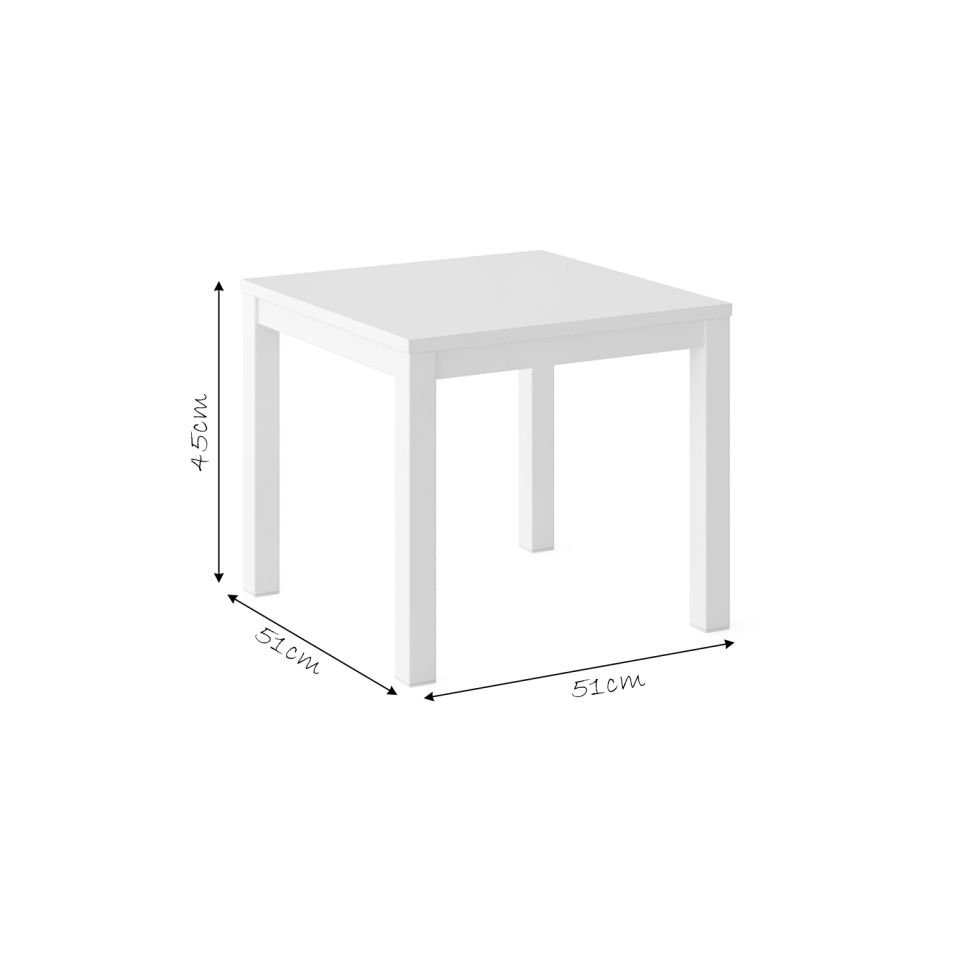 Hector's 51 Yan Sehpa Beyaz-Beyaz