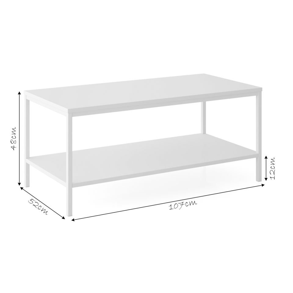 Connell 107 Orta Sehpa Beyaz-Beyaz