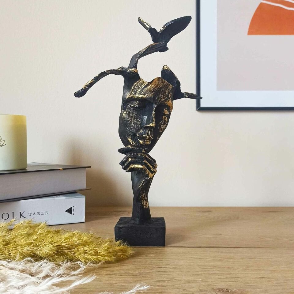 Kuşlu Mask Biblo Siyah