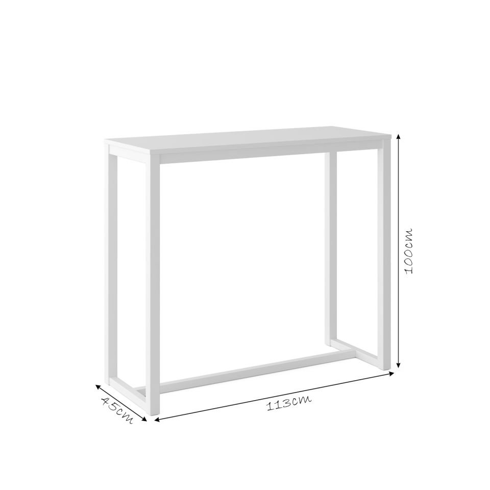 Hector 113 Bar Masası Beyaz-Beyaz