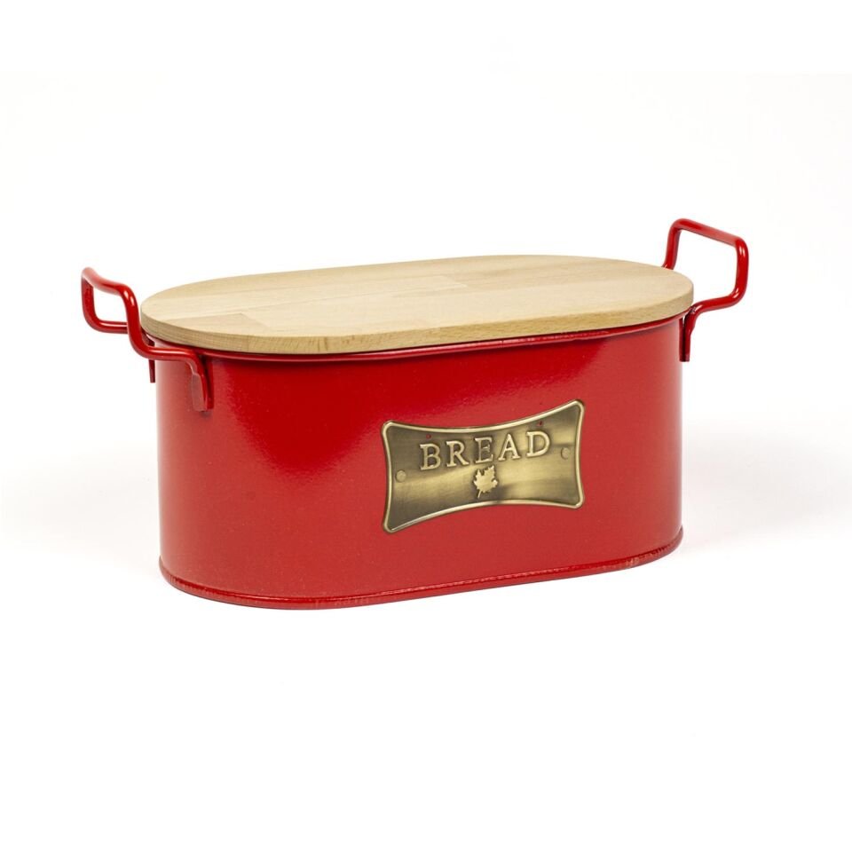 Kesme Tahtalı Plakalı Ekmeklik Kırmızı