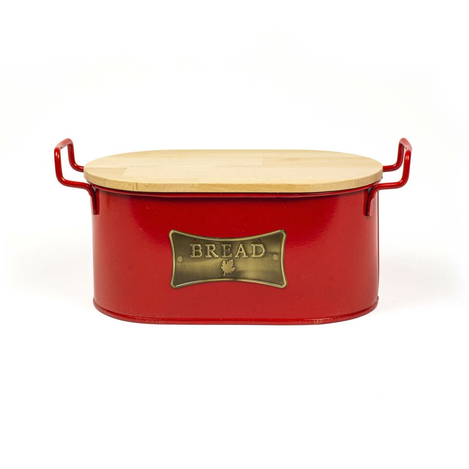 Kesme Tahtalı Plakalı Ekmeklik Kırmızı