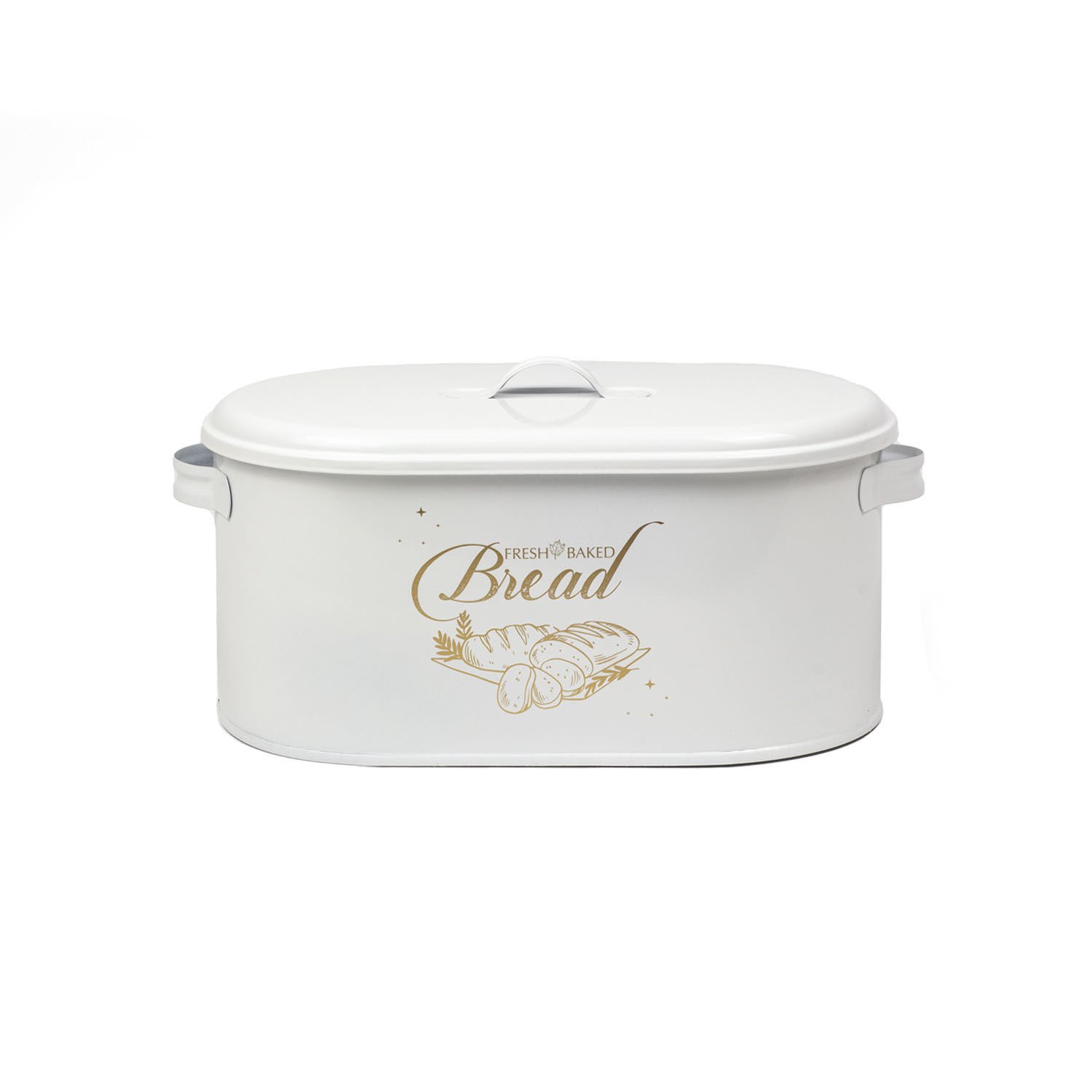 Plaka Kapaklı Baskılı Ekmeklik Beyaz
