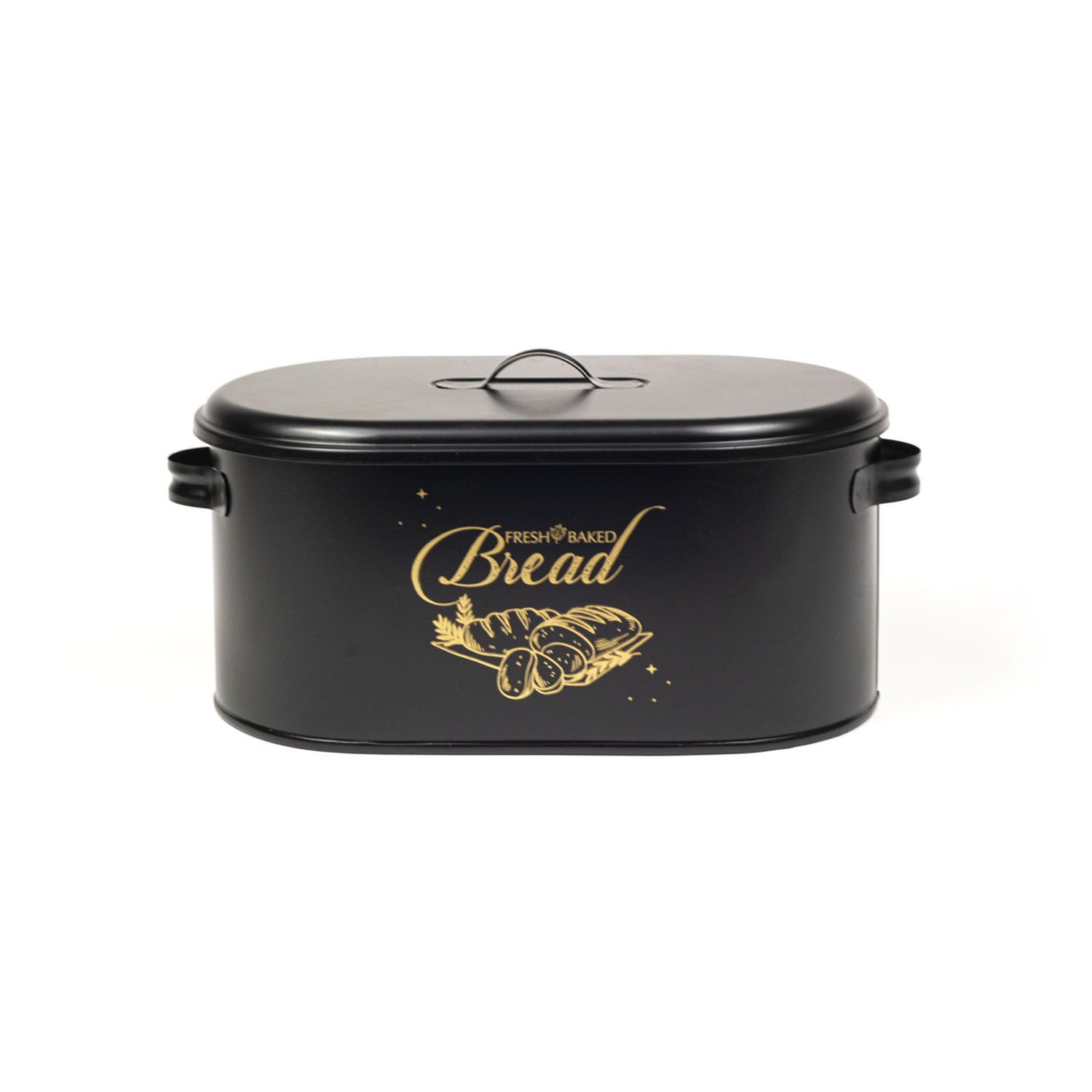 Plaka Kapaklı Baskılı Ekmeklik Siyah
