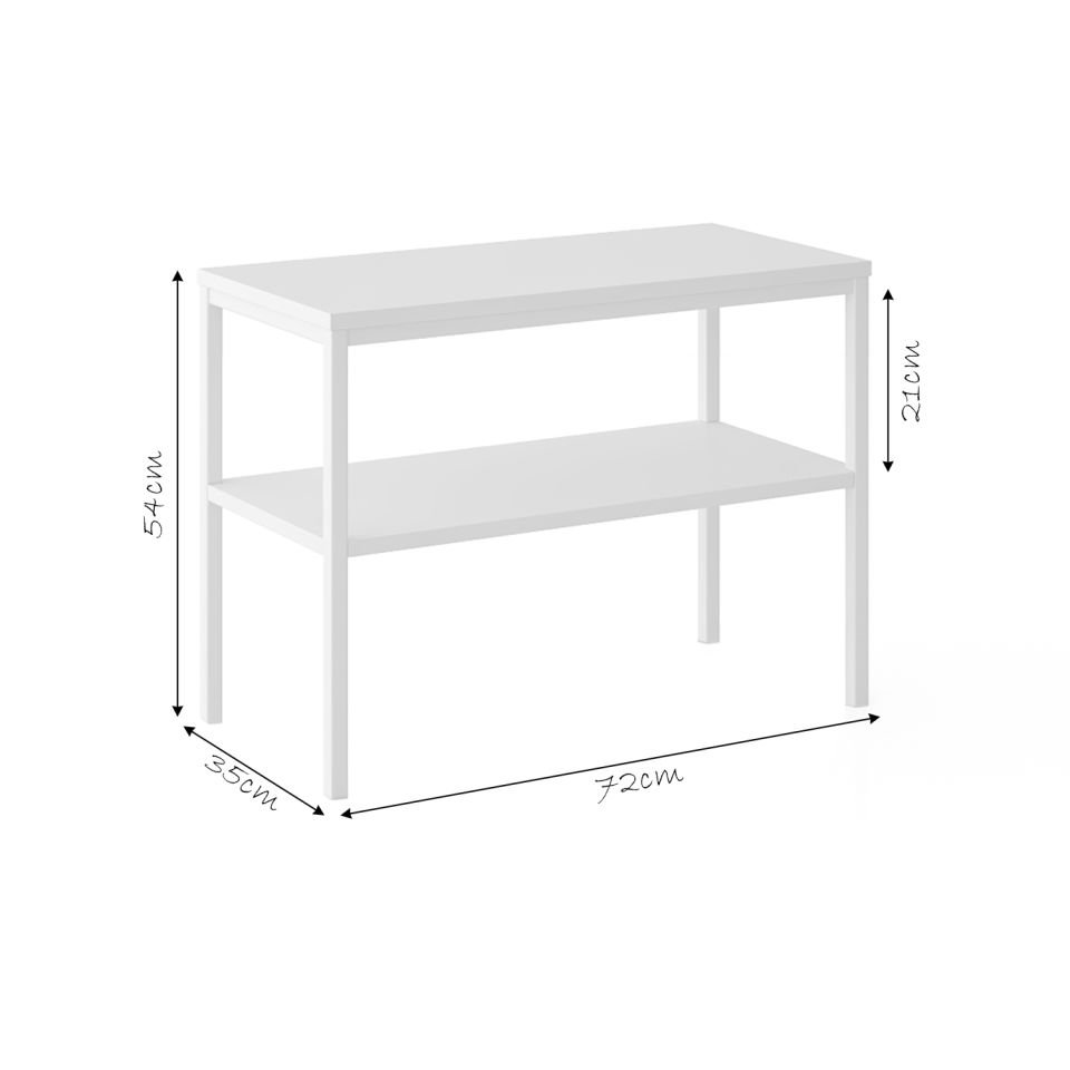 Connell 72 Yan Sehpa Beyaz-Beyaz