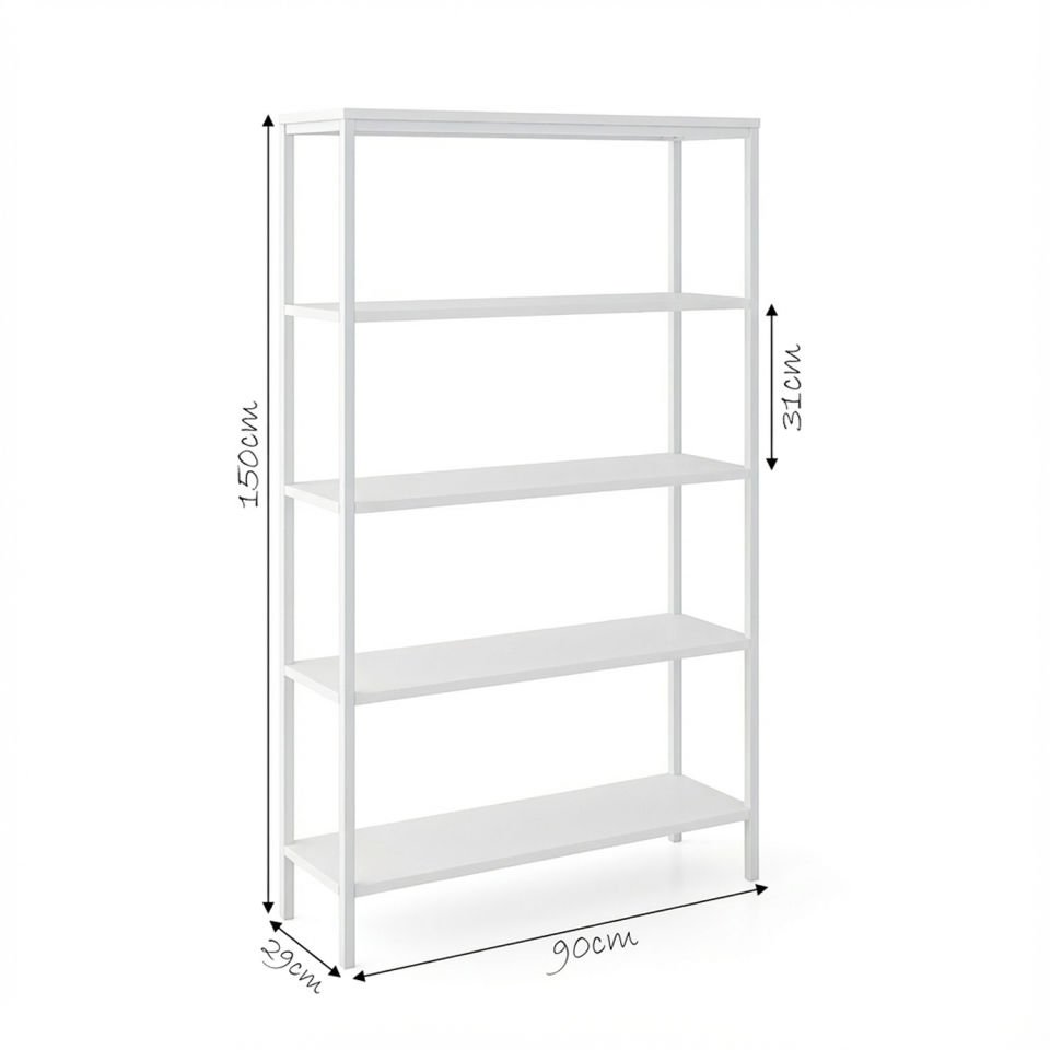 Connell 90 Kitaplık Beyaz-Beyaz