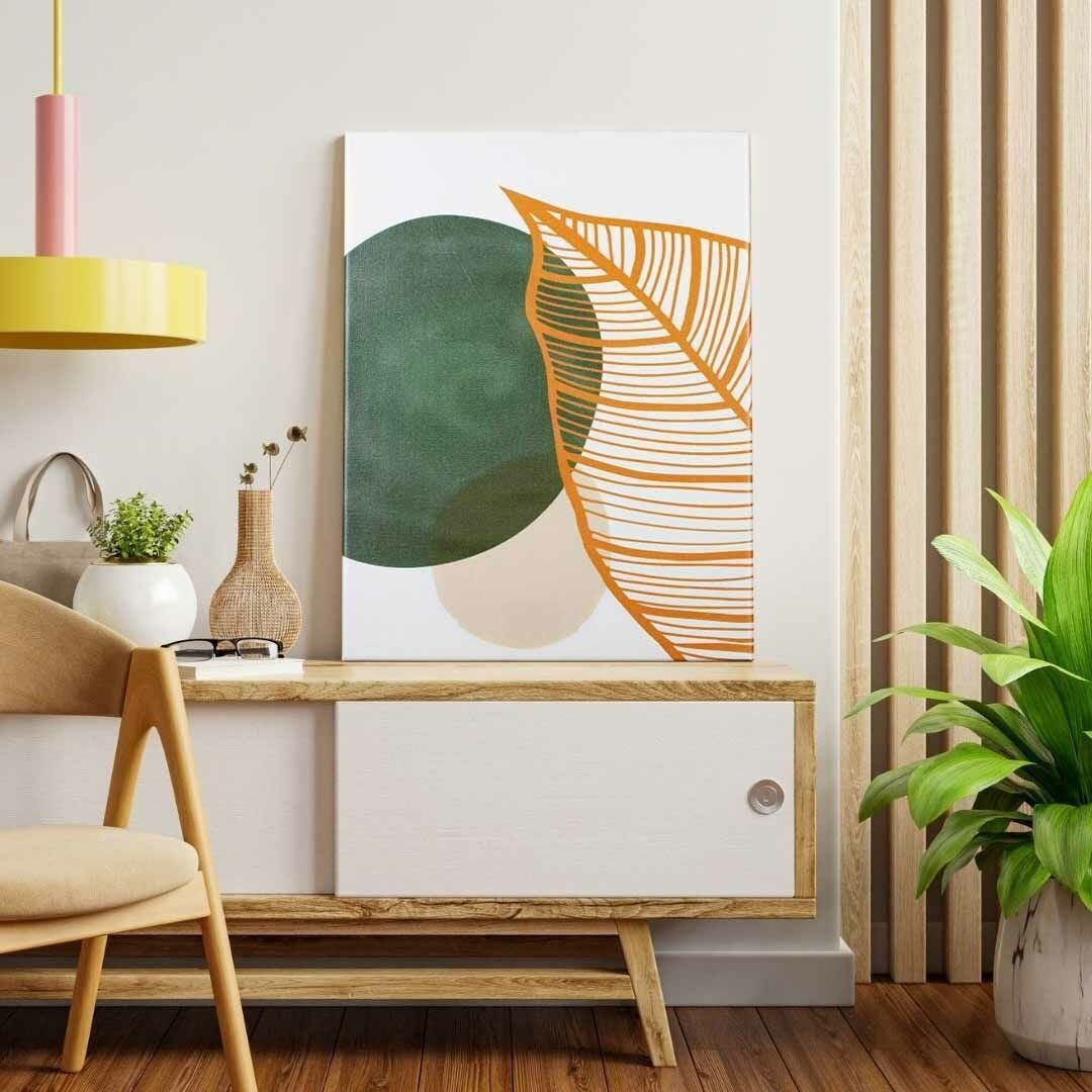 Yaprak Desenli Tasarım Tablo 30CMX40CM