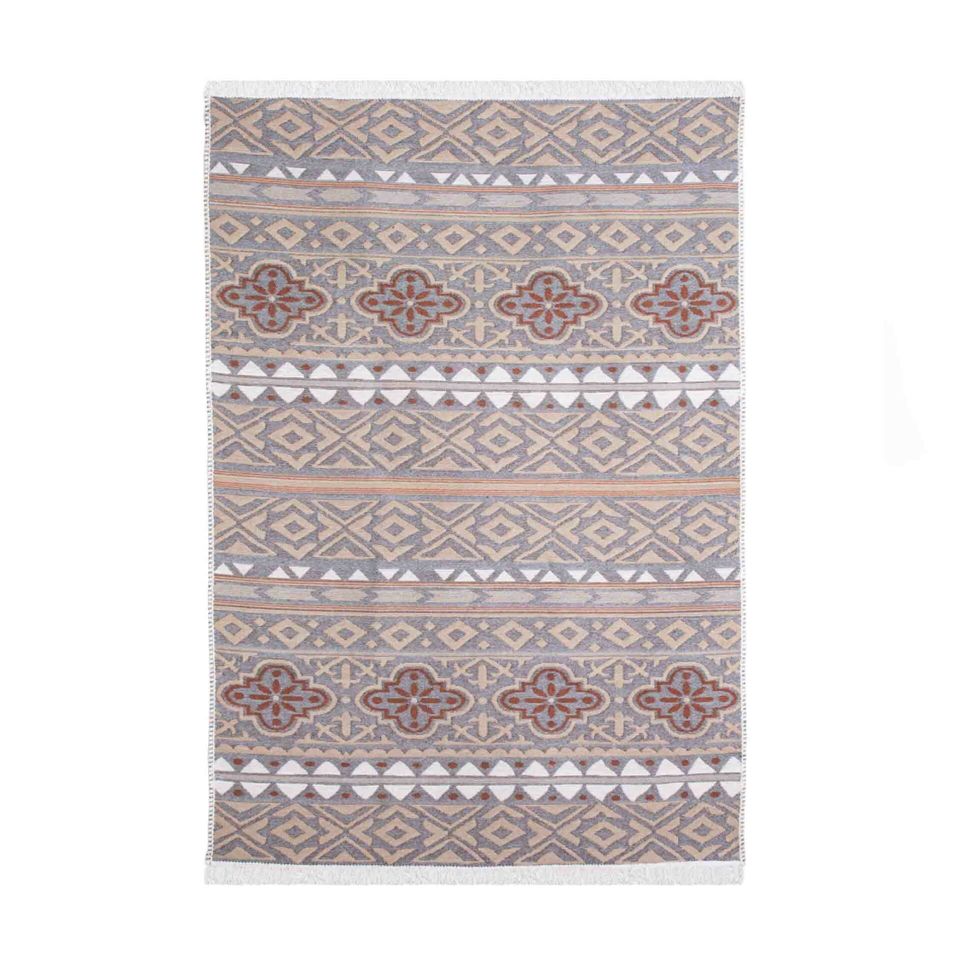 Çift Taraflı Geometrik Desenli Kilim 160X230