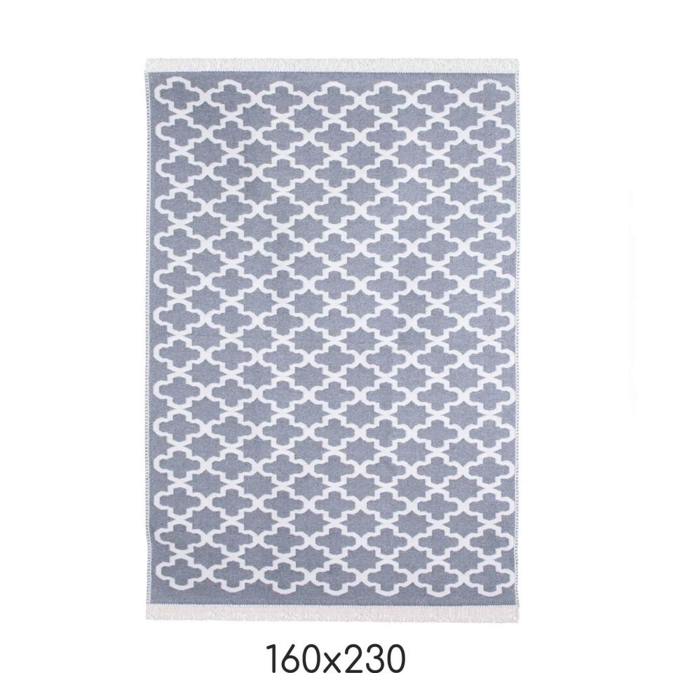 Çift Taraflı Karo Desenli Kilim