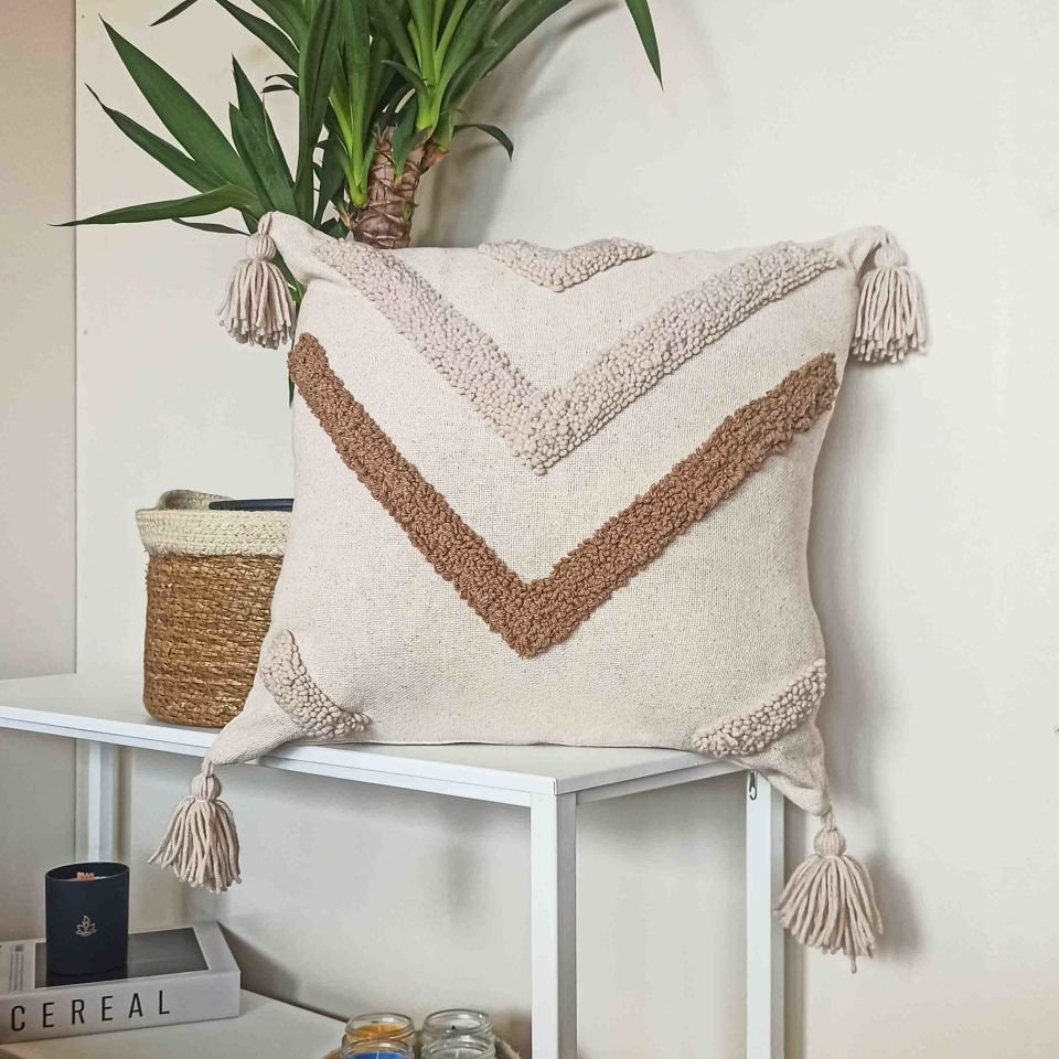 Çavuş Punch Yastık Kılıfı Kahverengi